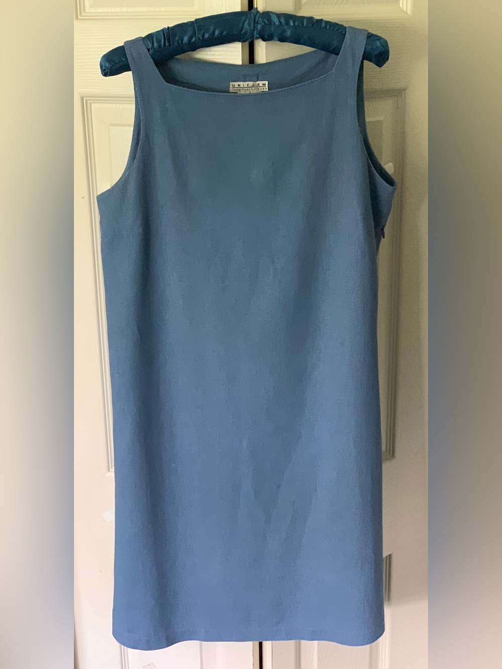 JohnPaulRichard Uniform Sleeveless Linen Blend Dress in Cornflower Blue Size 10